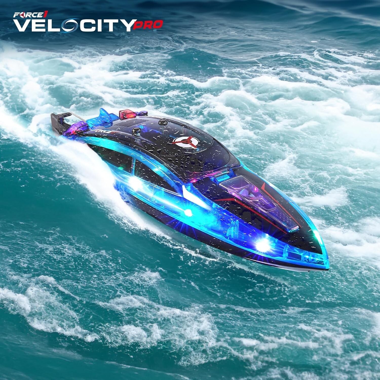 High-Speed Underwater Racing RC Boat with User-Friendly Remote - Family Favorite