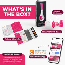 Load image into Gallery viewer, Pink Lung Training Device: Enhance Breathing &amp; Wellness | Guided App Included