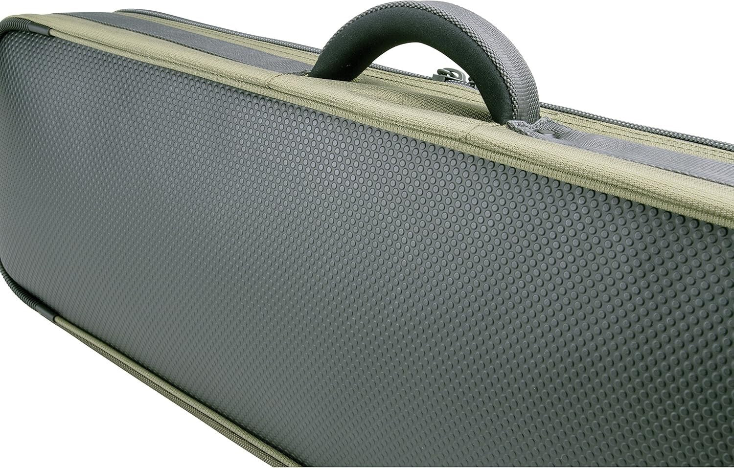 Heavy-Duty Olive Fishing Rod & Gear Bag Case - Holds 4 Rods & 6 Compartments