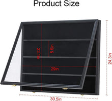 Load image into Gallery viewer, 2 Pack Lockable Acrylic Sports Card Display Case - Shatter-Proof Black Design
