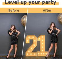 Load image into Gallery viewer, Glamorous 4FT Light-Up Marquee Number 5 - Perfect for Creative Party Themes