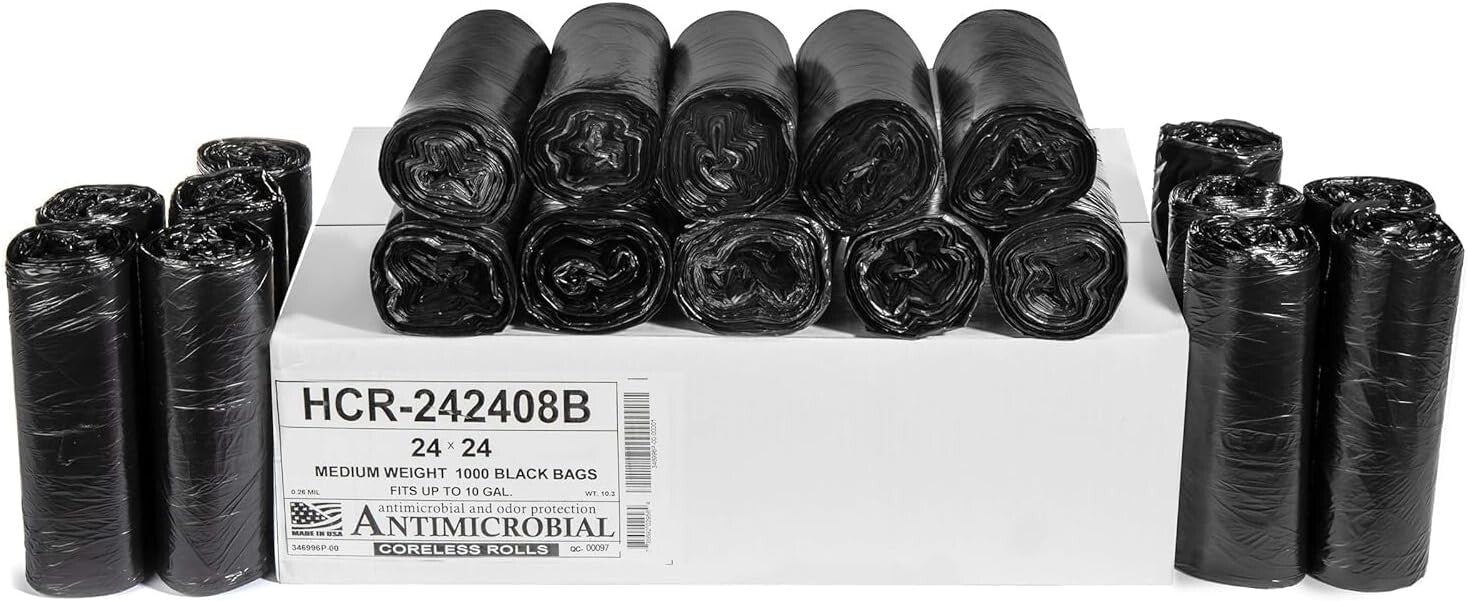 Cost-Effective 10 Gallon High Density Trash Bags - 1000 Count for Recycling