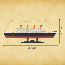 Load image into Gallery viewer, 1021-Piece Titanic Block Model Kit with Detailed Instructions - Gift-Ready!