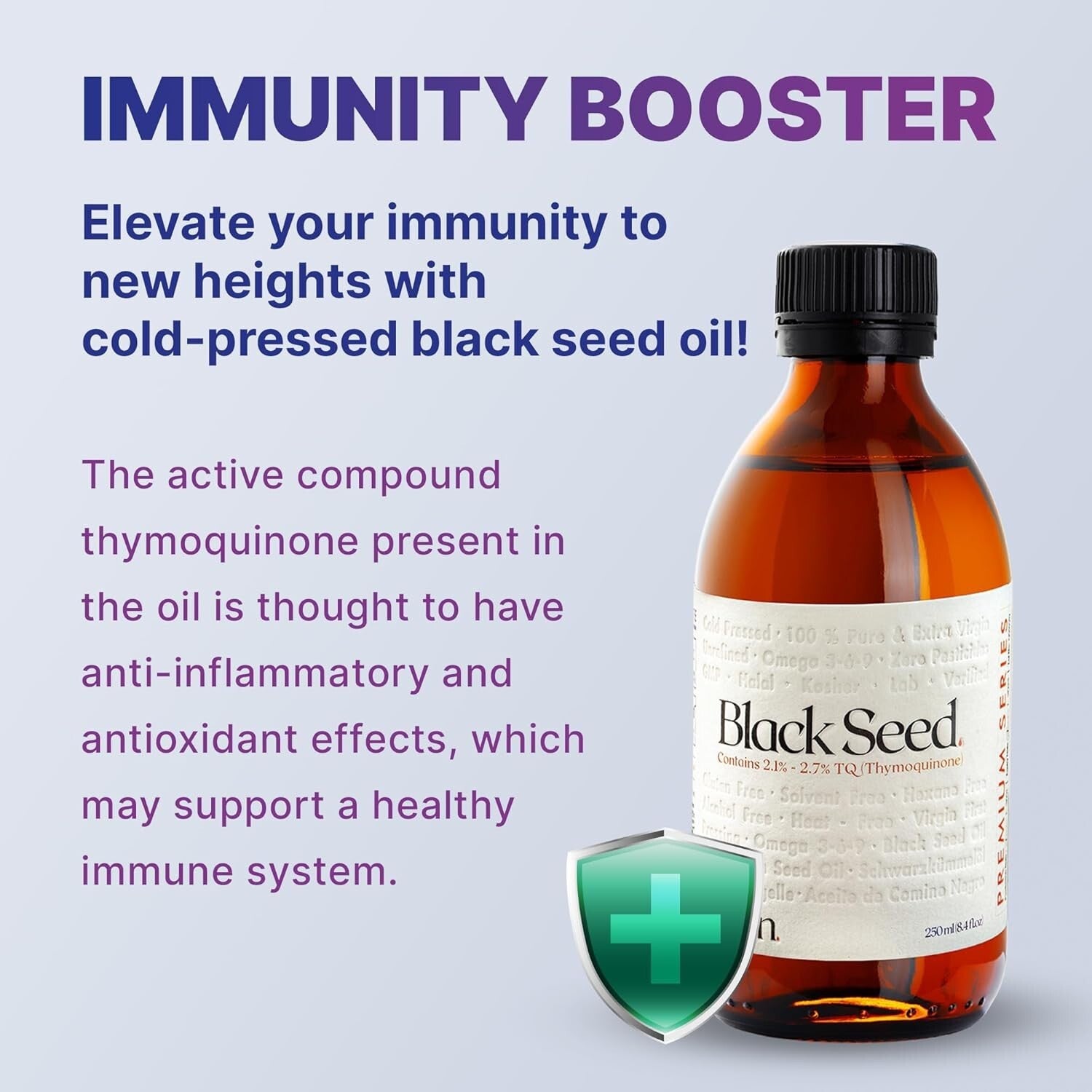 Premium Cold-Pressed Nigella Sativa Oil - 16.8 Fl Oz for Hair & Skin Health