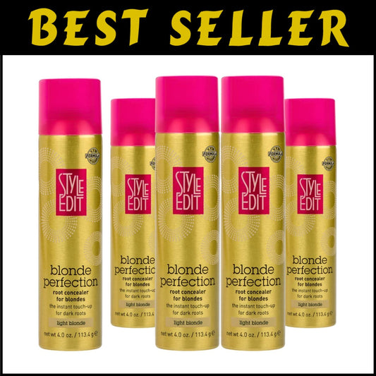 Light Blonde Root Concealer Touch-Up Spray - Pack of 5 for Effortless Coloring