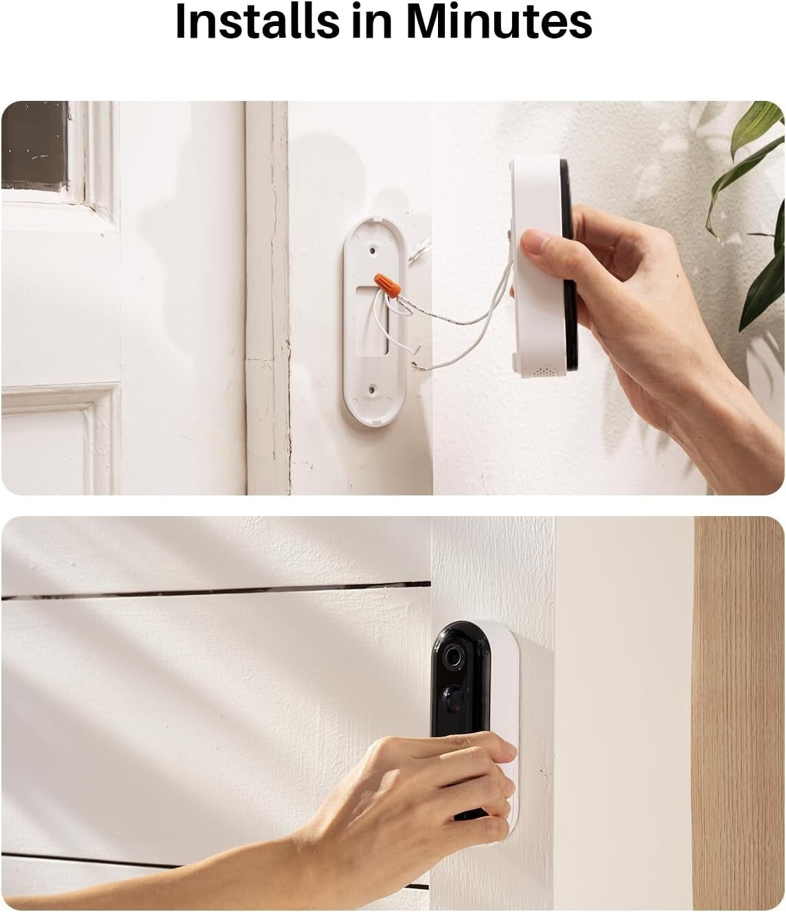 Advanced 2K Wired/Wireless Doorbell Camera with Night Vision & Motion Alerts