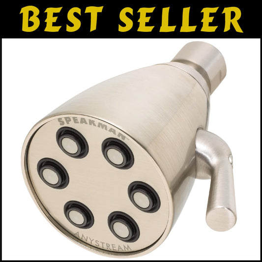 Elegant Brass Anystream Adjustable Shower Head - Brushed Nickel Finish