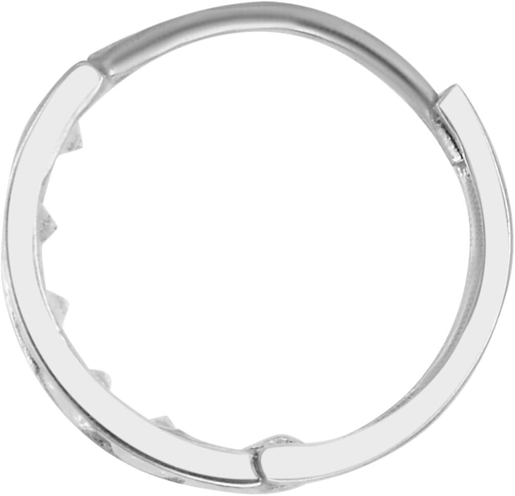 Elegant 14k White Gold Huggie Earrings - 2mm Thickness, 3 Sizes Available