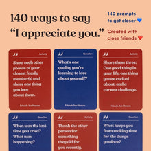 Load image into Gallery viewer, Meaningful Conversations: 140 Cards for Adult Friendships &amp; Emotional Intimacy