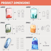 Load image into Gallery viewer, Ultimate Travel Packing Cube Set - Two-Zipper System for Compact Luggage Storage