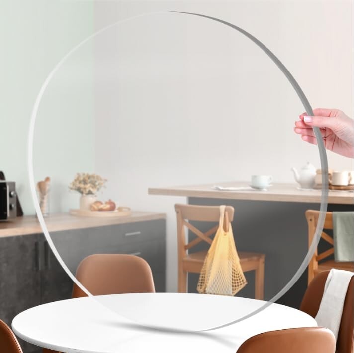 1/8" Thick Round Acrylic Discs - 20" Clear Panels for Creative DIY Projects