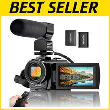 Load image into Gallery viewer, Digital Camcorder with 3'' Screen &amp; Dual Batteries - Perfect for Beginners