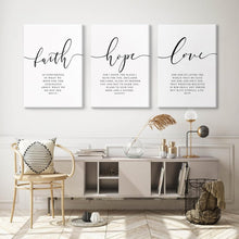 Load image into Gallery viewer, Elegant 3-Piece Bible Verse Wall Art - 16x24 Framed Canvas Prints for Any Room