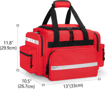Load image into Gallery viewer, Lightweight Red Trauma Bag with Multiple Pockets - Perfect for EMT &amp; Outdoor Use
