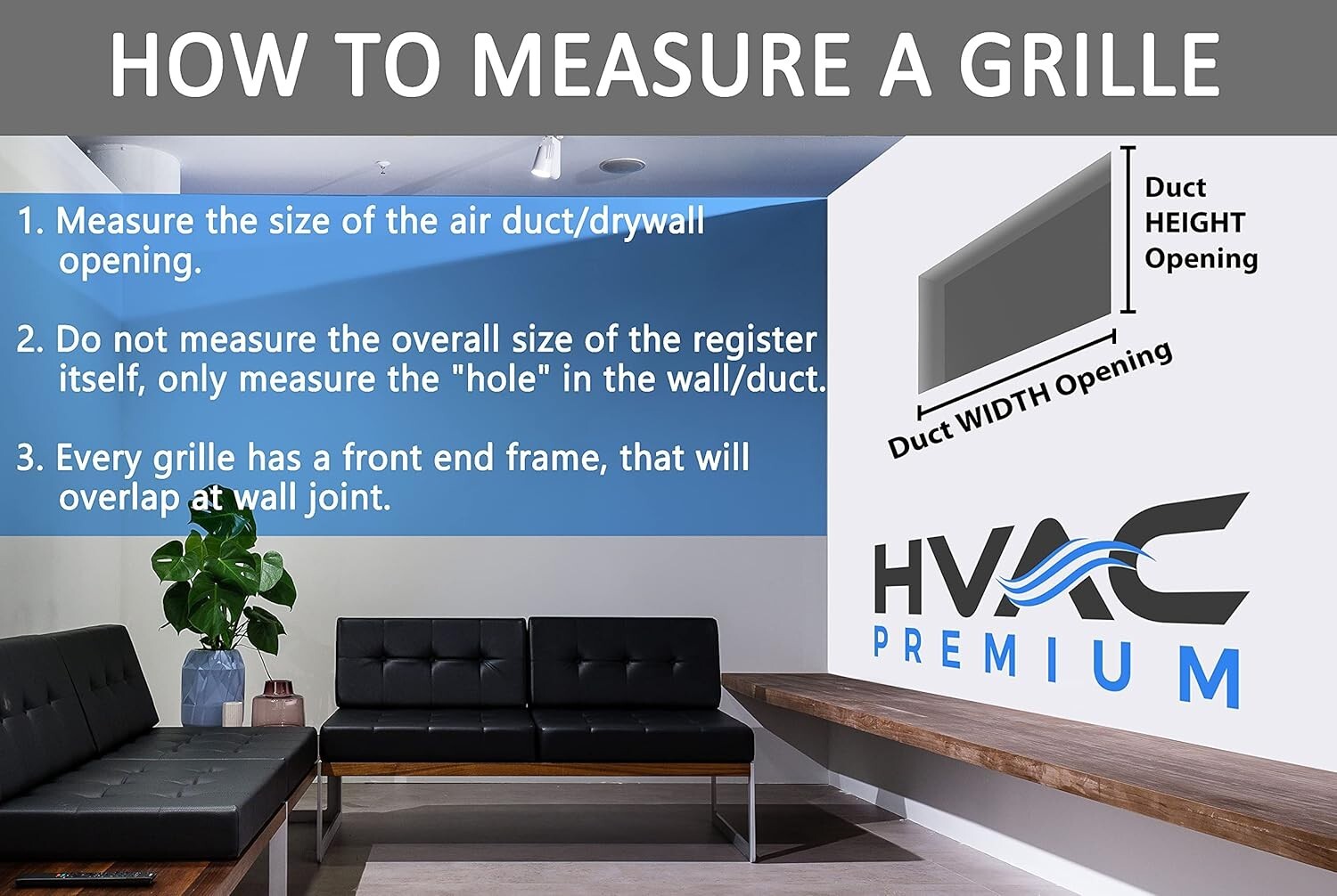 14"w x 6"h Adjustable HVAC Vent Cover - High Airflow Diffuser in White