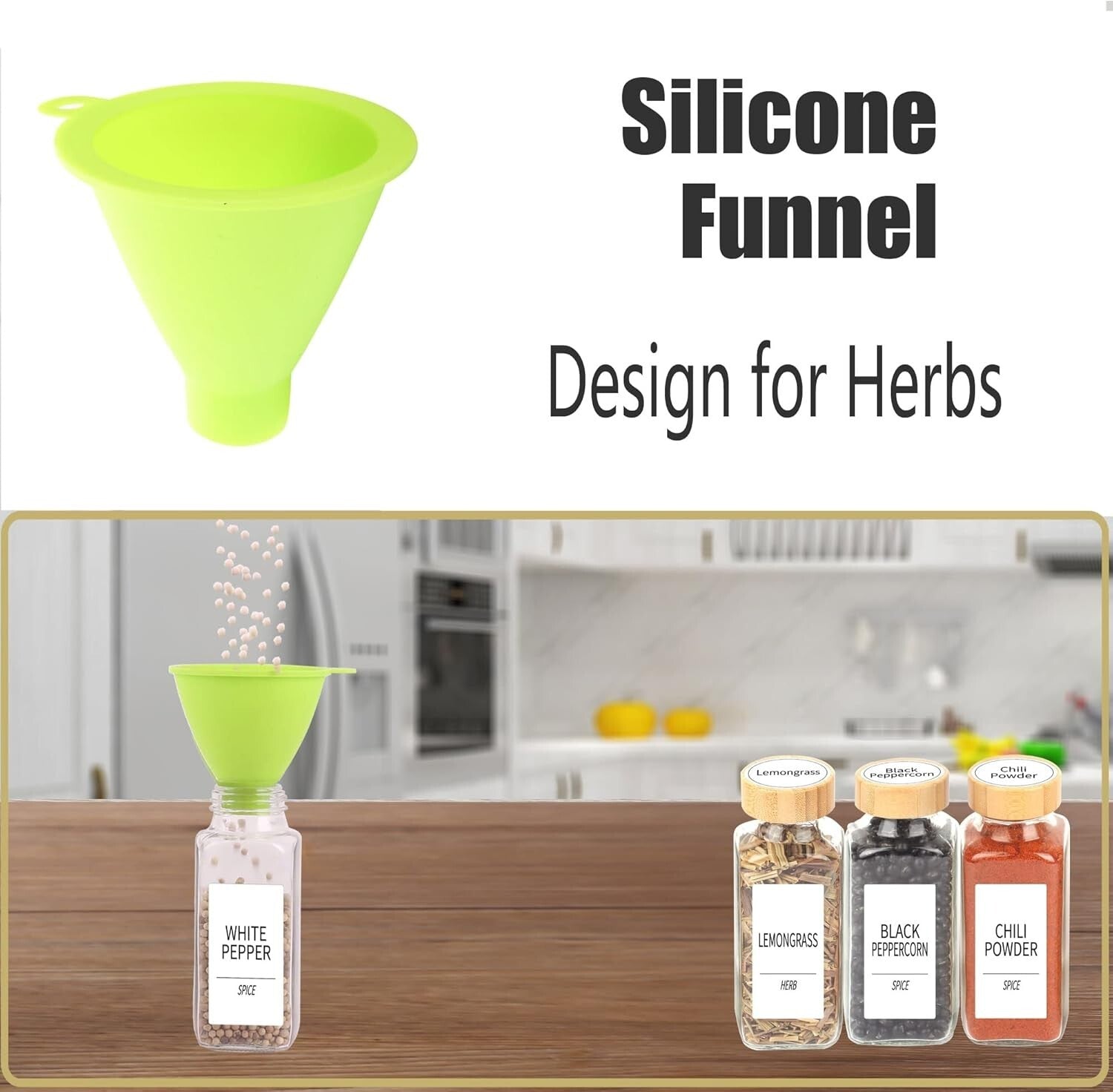 Elegant 24 Pcs Spice Storage Set: 8 Oz Glass Jars with Bamboo Lids & Labels