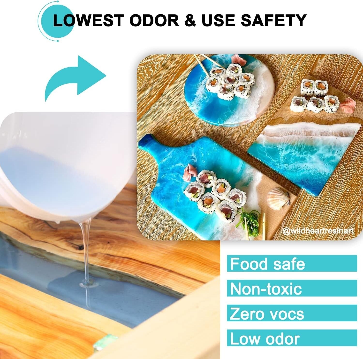 Durable Crystal Clear Epoxy Resin Kit - Ideal for Wood Coating & Art Projects