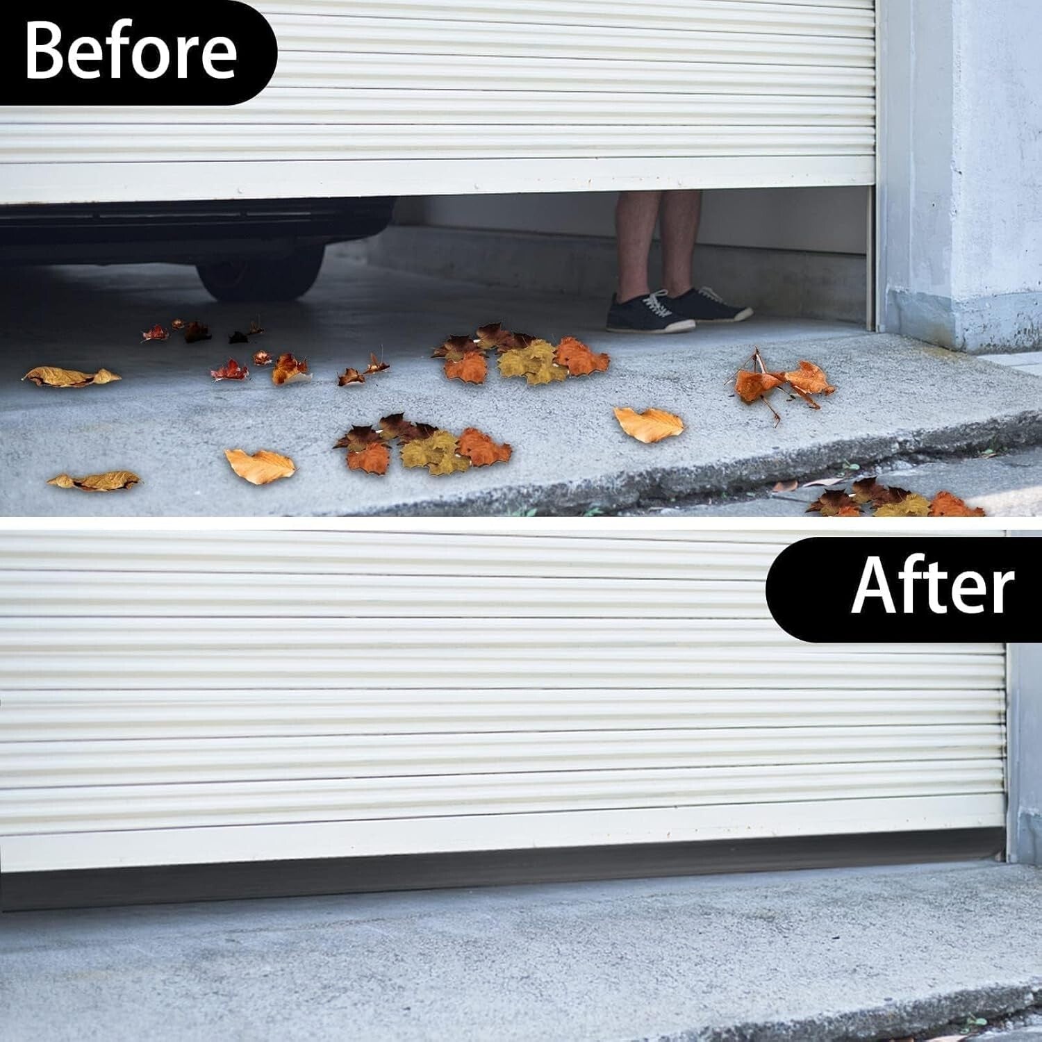 Enhanced Garage Door Sealing Kit - Heavy-Duty U+O Shape Rubber with Brush Seal