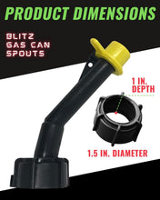 Load image into Gallery viewer, Leak-Proof 5 Gallon Gas Can Spout Replacement Kit - 4 Nozzles &amp; Caps Included