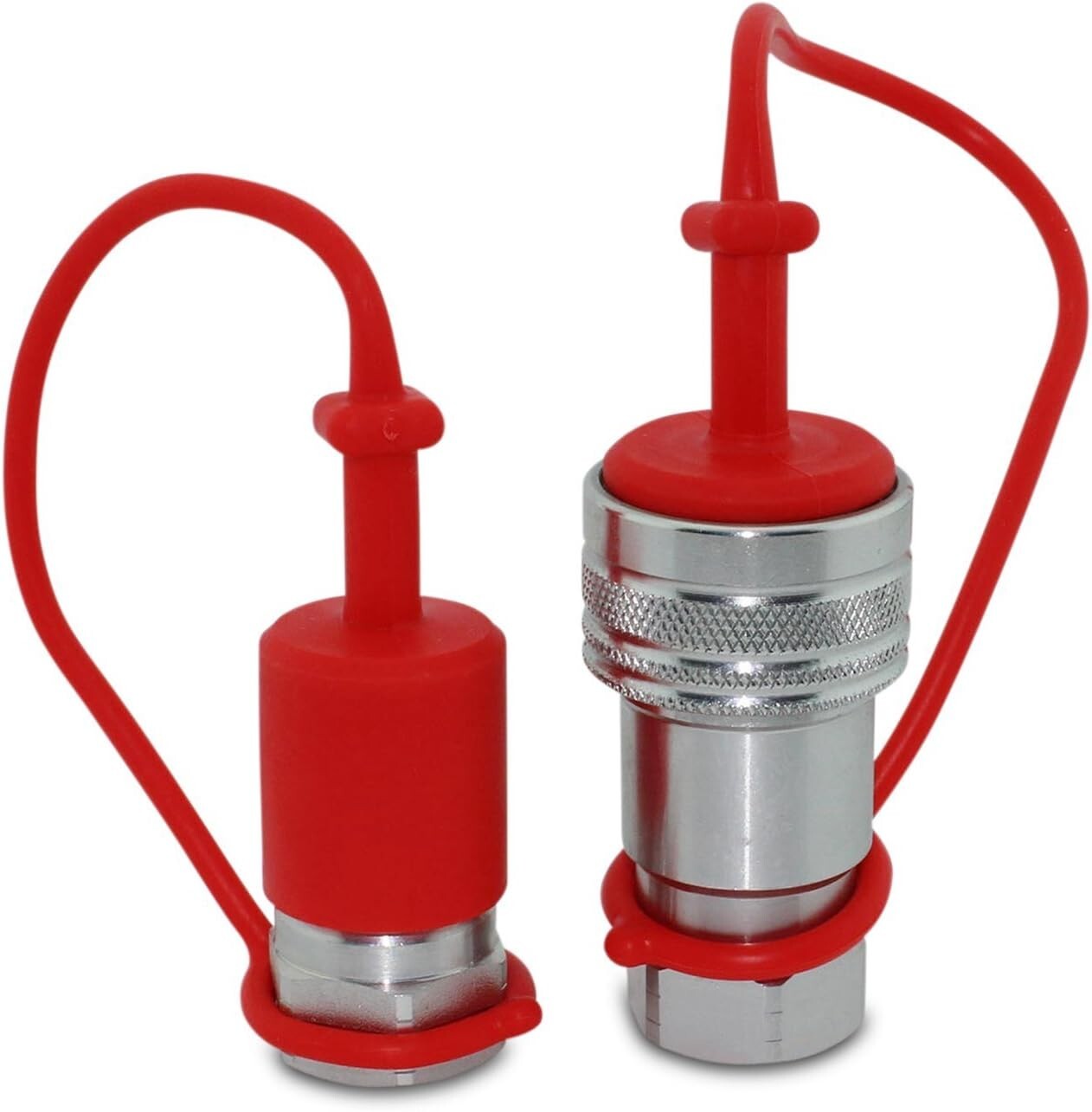 Durable 1/2 Inch Steel Quick Connect Tractor Couplers with NPT Thread - 2 Pack