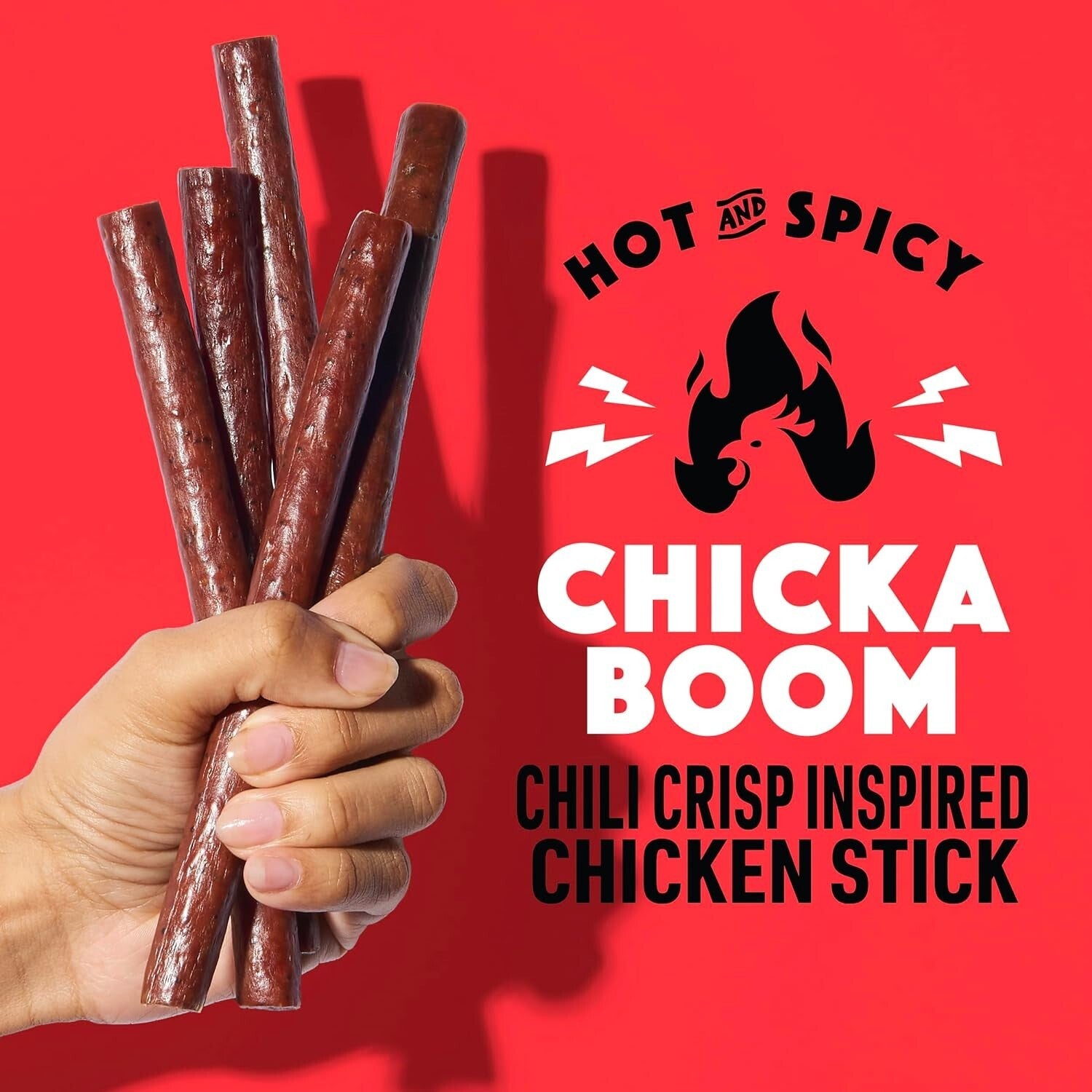 All-Natural Chicka Boom Chicken Jerky Sticks - 8g Protein, Allergen-Free Treats