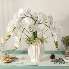 Load image into Gallery viewer, Luxury White Vase Artificial Orchid Arrangement - Perfect for Table Centerpieces