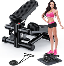 Load image into Gallery viewer, Portable Mini Stepper with Resistance Bands - Adjustable Height 330LBS Capacity