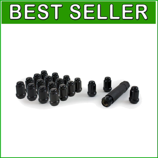 Premium Black Chrome Acorn Lug Nut Kit - 20 Pieces 12mm x 1.50 Specifications