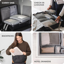 Load image into Gallery viewer, Premium Packing Cubes for Travel - Lightweight Luggage Organizer Set, Black