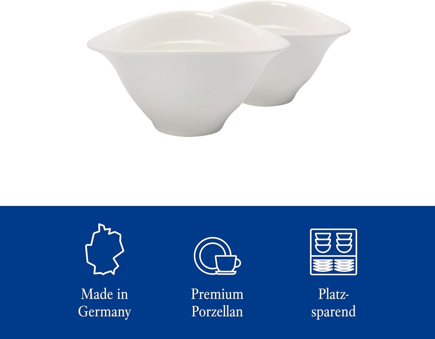 Versatile 2-Piece Soup Bowl Set - Premium Porcelain for Modern Dining Spaces