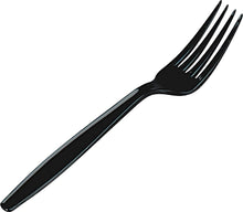 Load image into Gallery viewer, Durable 7.13" Polystyrene Forks in Black - Ideal for Events &amp; Feasts, 1000 Count
