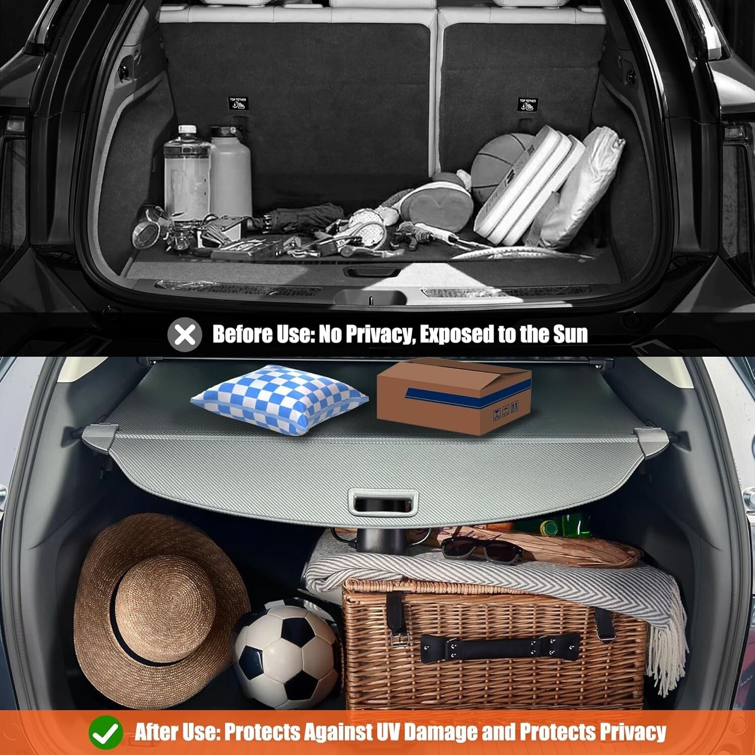 Easy Installation Cargo Shade for Mazda CX-50 (2023-2025) – Stylish Black Finish