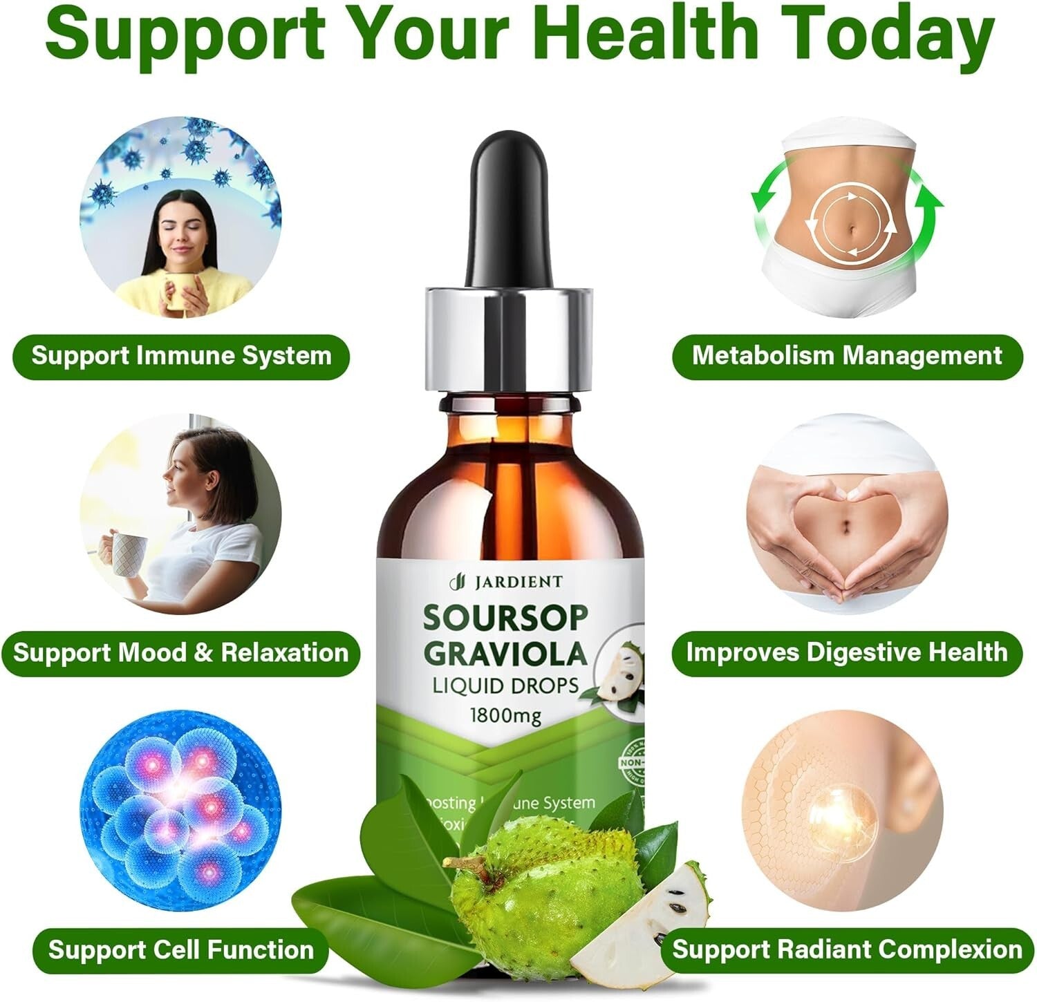Premium Graviola Soursop Oil: Superior Absorption Wellness Drops - 120ml Total