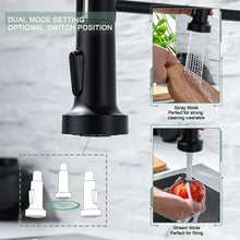 Load image into Gallery viewer, Matte Black Pull Down Kitchen Faucet with 360° Swivel Sprayer – Single Handle