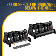 Load image into Gallery viewer, Compact Handgun Holder with Sculpted Wooden Rests - Fits Full Size and Revolvers