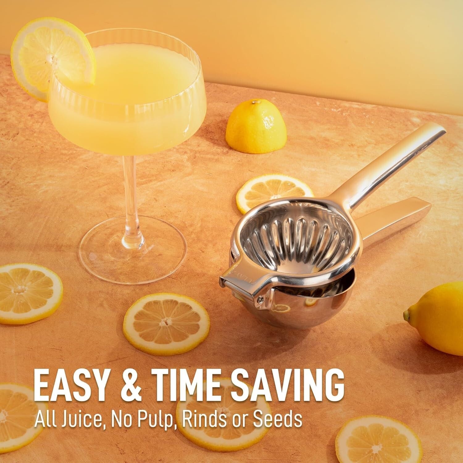 Extra Large Stainless Steel Lemon Squeezer - Effortless Juicing for Your Kitchen