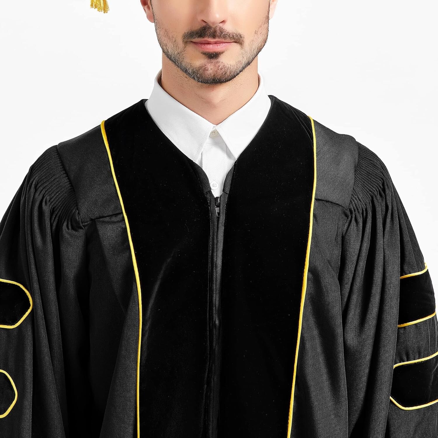 Durable Premium Doctorate Graduation Gown & Tam - Perfect for Faculty Ceremonies