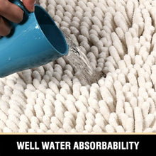 Load image into Gallery viewer, Luxury Chenille Bath Mats Set - Non-Slip Extra Soft &amp; Absorbent Ivory Rugs