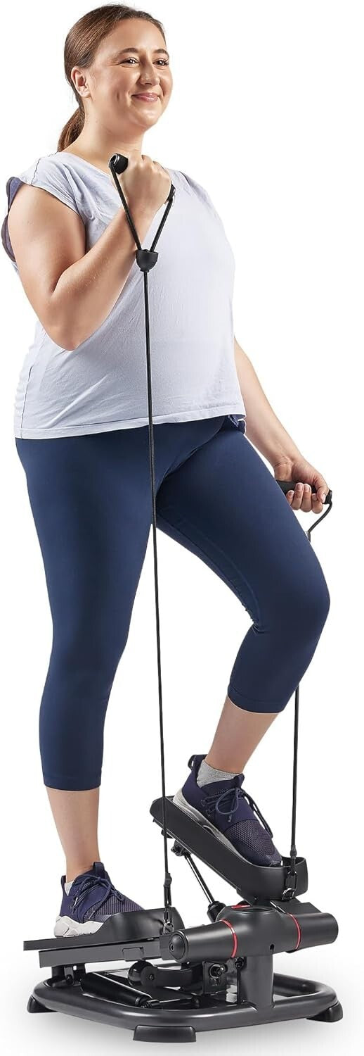 Heavy Duty Low-Impact Stepper with Resistance Bands - Pre-Assembled Convenience