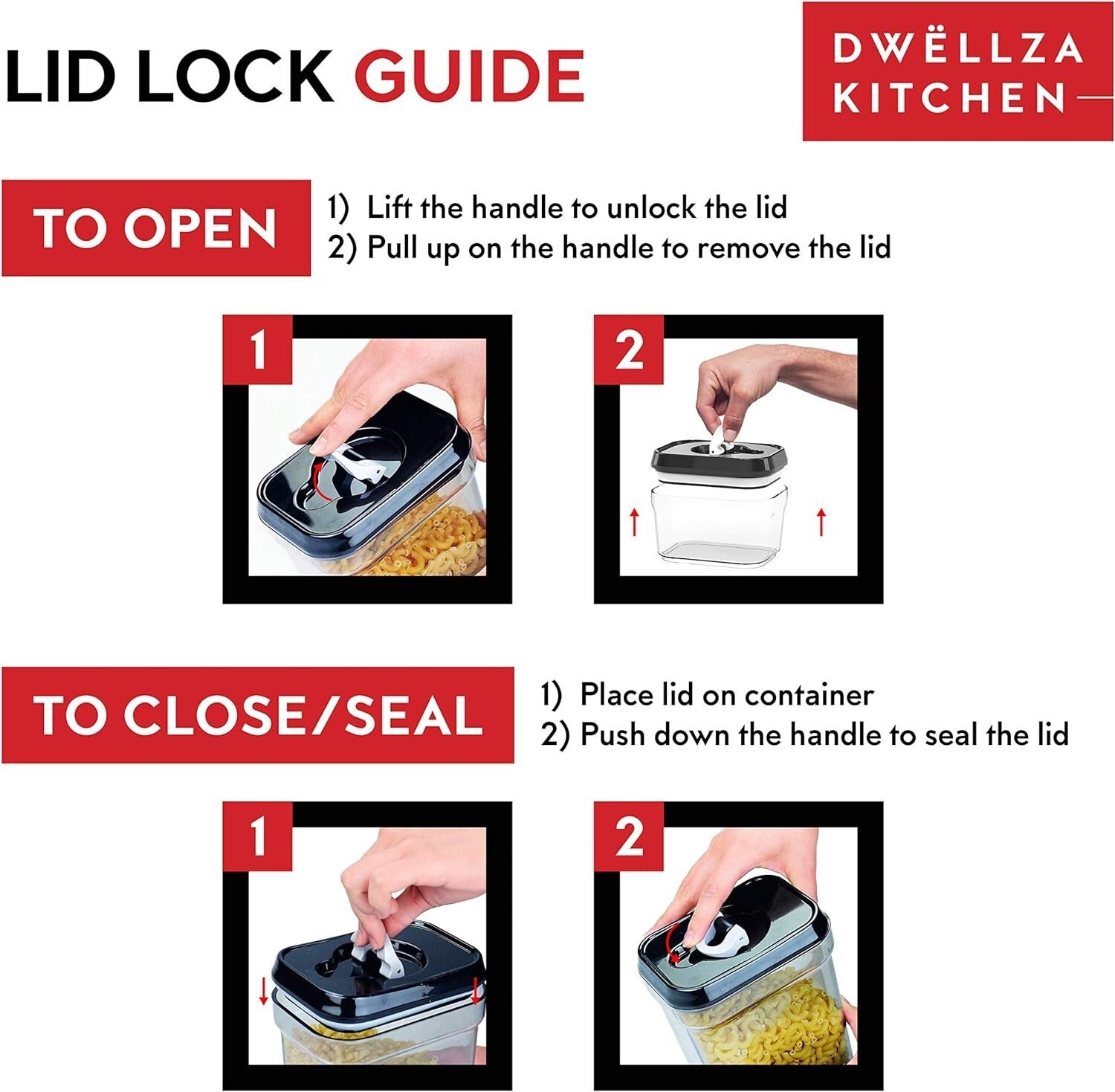 BPA-Free Food Storage Containers - Airtight Canisters for Flour, Sugar, and More