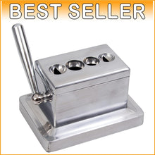 Load image into Gallery viewer, Elegant Quad Table Cigar Cutter for 52 &amp; 60 Ring Gauge Cigars - Brushed Finish