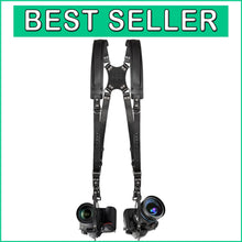 Load image into Gallery viewer, Premium Leather Double Camera Strap with Soft Padding for Ultimate Comfort