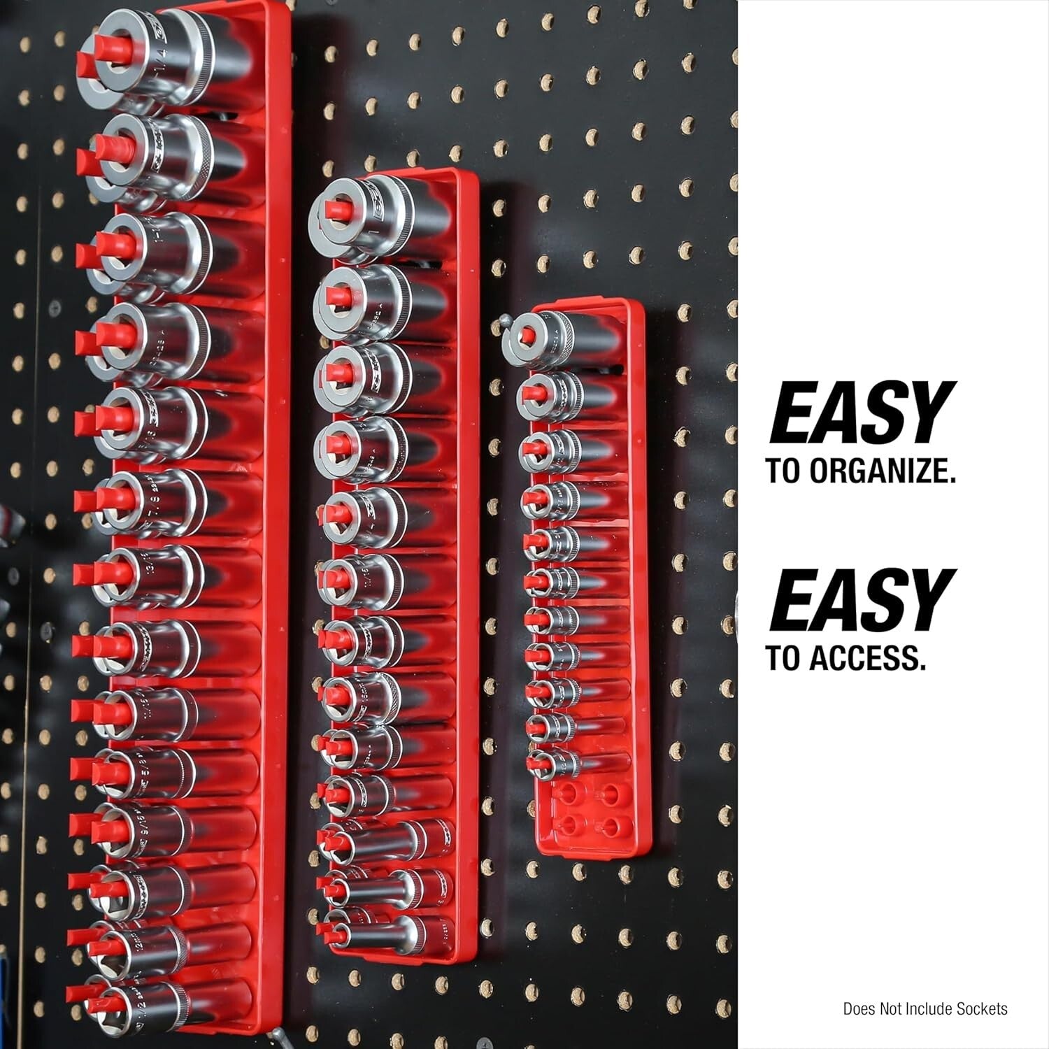 All-In-One 6 Piece Socket Tray Set - Keep Your SAE & Metric Sockets Tidy