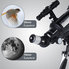 Load image into Gallery viewer, 70mm Aperture Astronomical Telescope with Adjustable Tripod and Wireless Remote