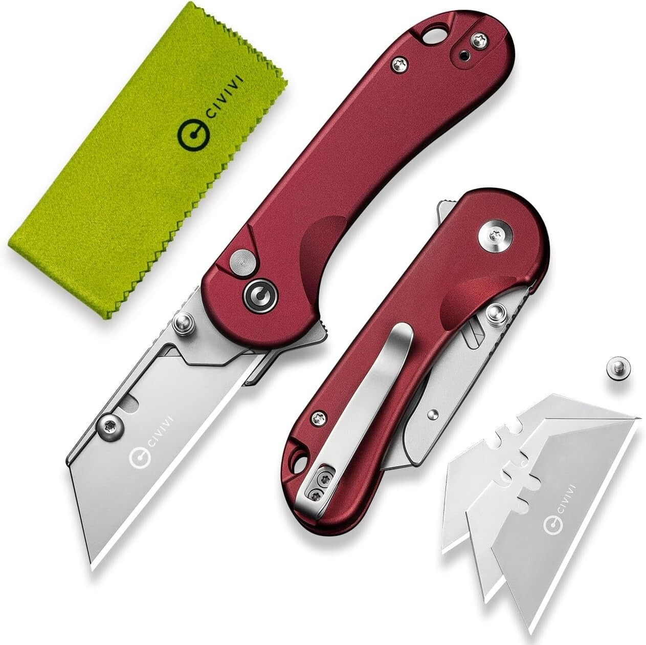 Lightweight Aluminum Pocket Utility Knife with Secure Blade Locking – Ideal Gift