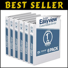Load image into Gallery viewer, Eco-Friendly 3-Ring Mini Binder with Clear Cover &amp; 5 Dividers - Made in Canada