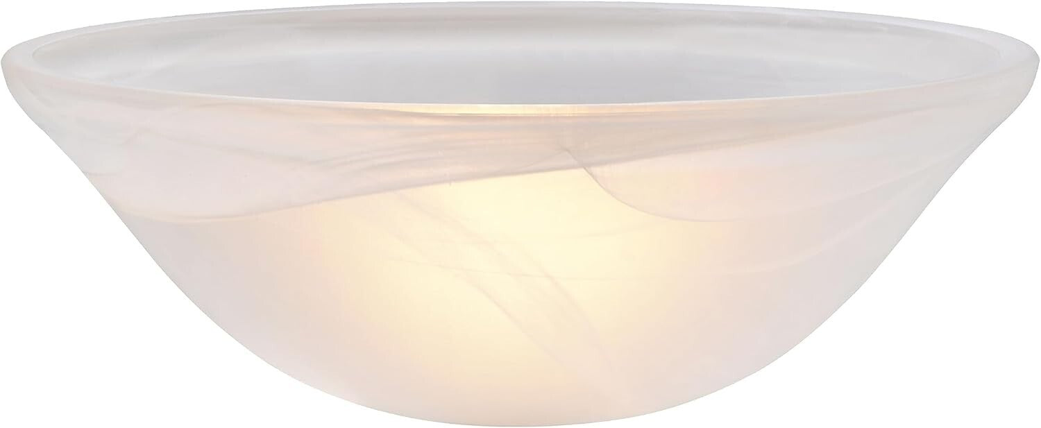 Frosted Alabaster Glass Shade Replacement for Torchiere and Pendant Lamps