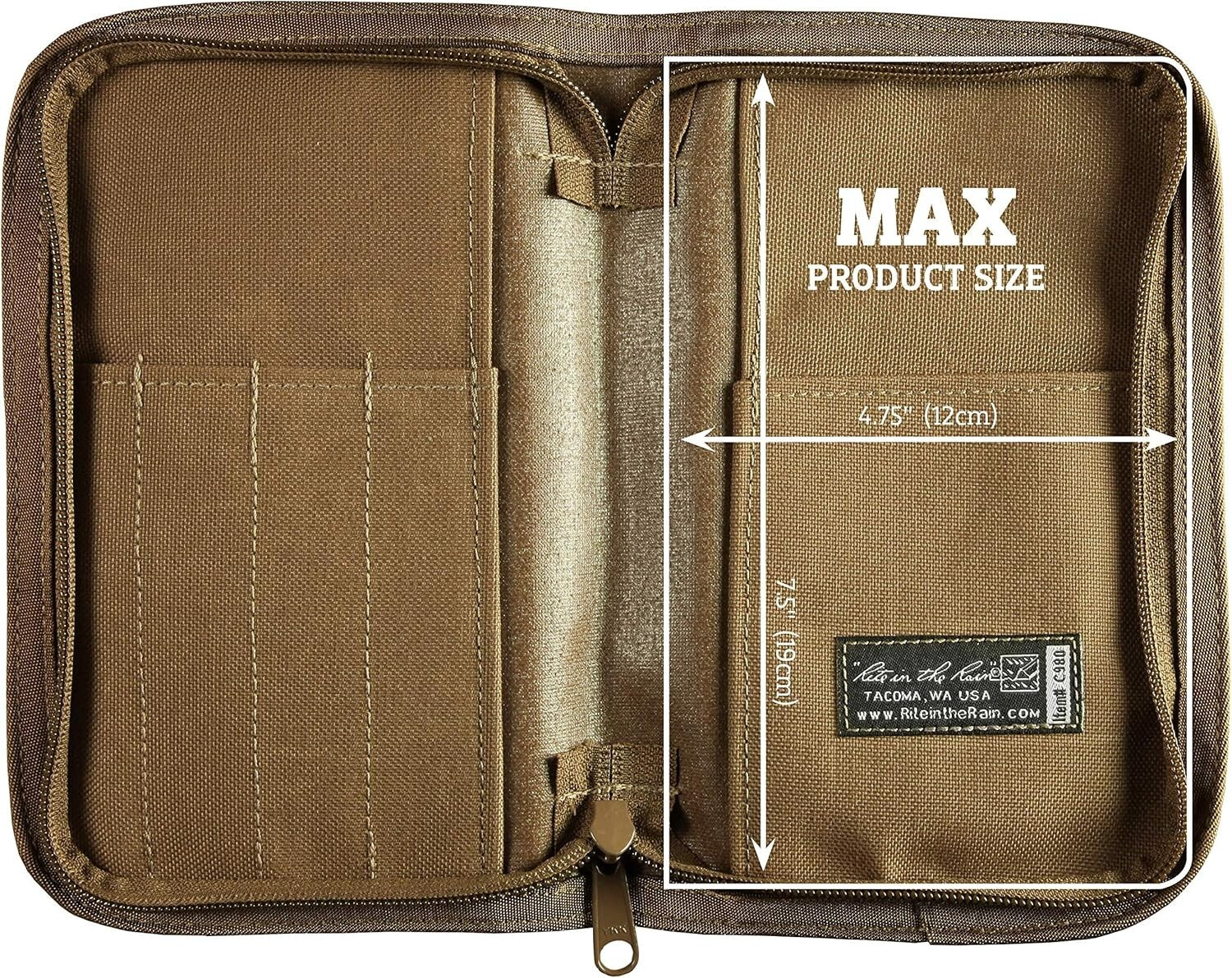 5.5" x 8.5" Cordura Fabric Notebook Cover - Side-Bound Waterproof Organizer