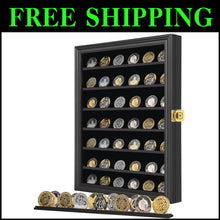 Load image into Gallery viewer, Shadow Box Display Case for Coins &amp; Collectibles with Lock - Perfect for Gifting
