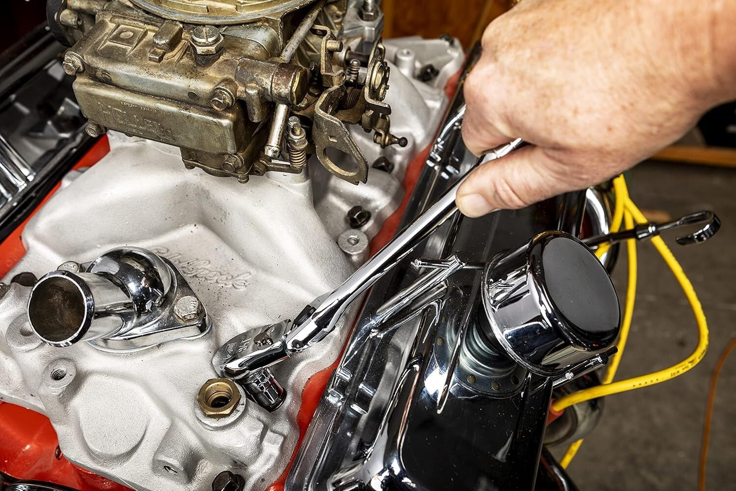 Durable Polished Chrome 3-Piece Locking Flex Ratchet Set - 84 Tooth Design